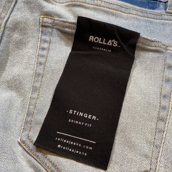 NWT Rolla’s Men’s Stinger Skinny Fit Shorts in Bondi Destroy Blue sz 32 - Picture 13 of 13